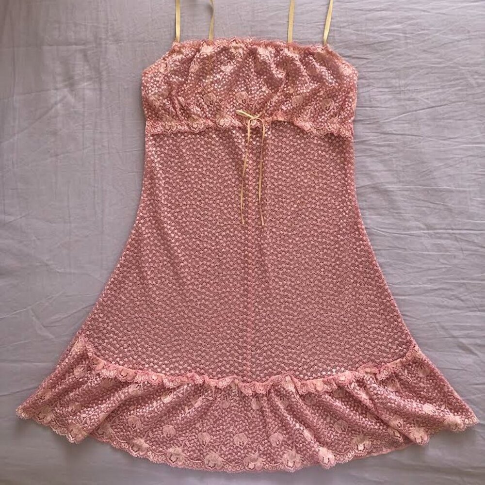 Bacirubati Dainty See-Through Slip Dress